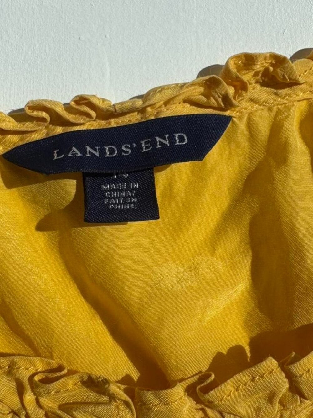 ☀️ Sunny Yellow Lands' End Pintuck Tank Top☀️ - Picture 2 of 4